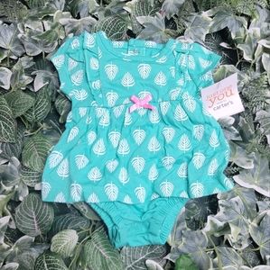 NWT Carter's baby girl Sleeveless Romper Size NB